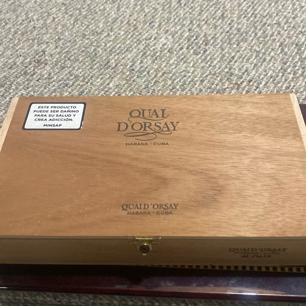 Empty box of Cuban cigars